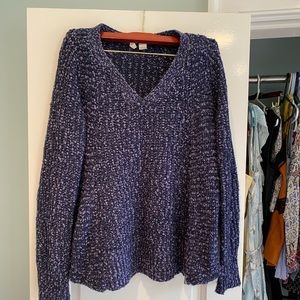 Madewell blue and purple knit oversize sweater